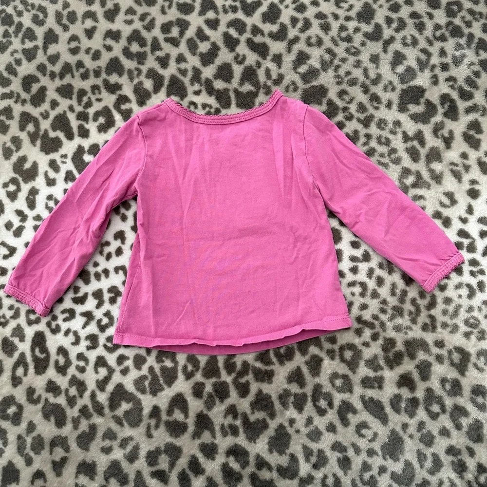 The Children’s Place Embroidered Patch Long Sleeve T-shirt in Pink Size 18 Mos
